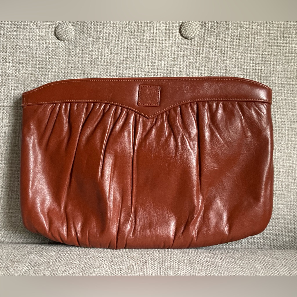 Mardane Usa Brand 80s Brown Hinged Purse